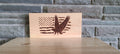 Wood-Burned American Eagle Plaque