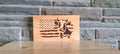 Wood-Burned American Cow Plaque